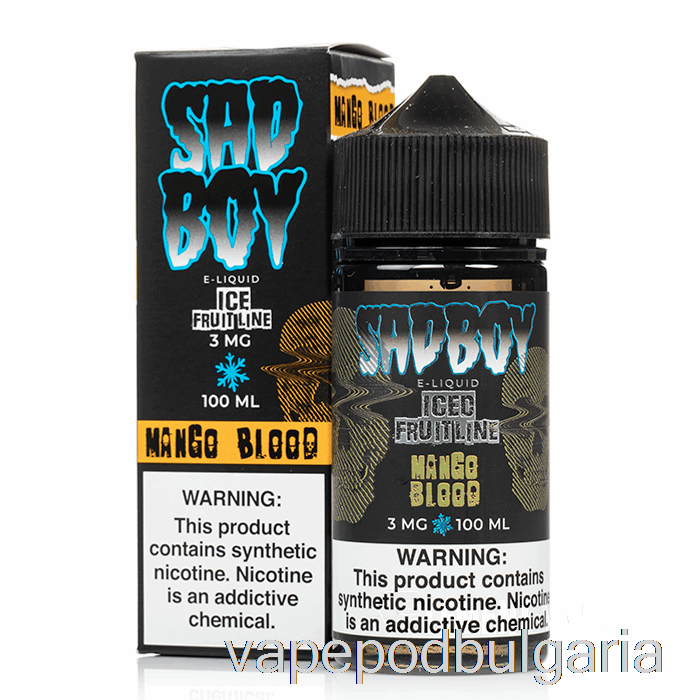 Vape 10000 Дръпки Ice Mango Blood - Sadboy - 100ml 3mg